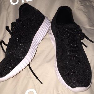 black sparkly shoes